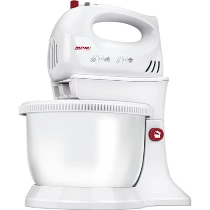 MPM MMR-16Z Handmixer 750 W mit Edelstahl-Topf, weiß – Bild 3