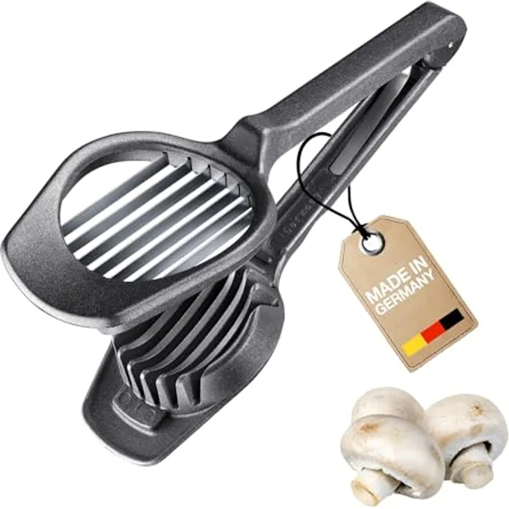 WESTMARK Gemüseschneider Champion Black Edition, ergonomischer Vielzweckschneider mit extra-scharfen Edelstahl-Drähten für gleichmäßige Scheiben, anthrazit