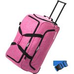 Spear Trolley Reisetasche groß XXL Koffer 85 Liter, 68 cm Tasche Schultergurt Reisegepäck Rolltasche Damen Herren Gepäck Reise Trolly 910 + Koffergurt (Soft Rosa NEU (Rosa)) - 85 Liter Stauraum, wasserabweisendes Nylon-Gewebe, leise rollende Inline-Skater Räder