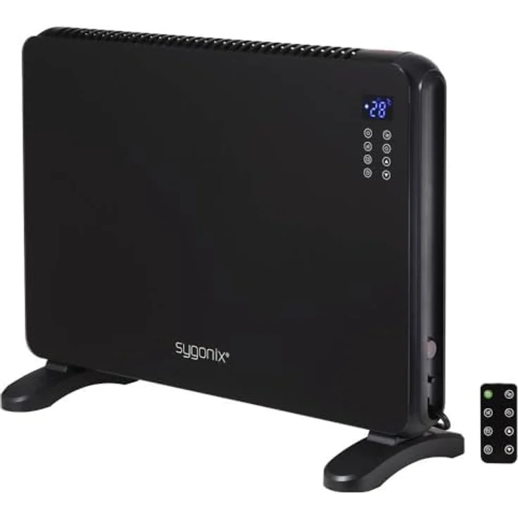 Sygonix SY-6735640 Heizlüfter, Heizgerät für Räume bis 20 m², Schwarz – Bild 2