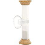 Kikkerland 5 Minuten Dusch-Timer, Sanduhr mit abnehmbarem Saugnapf für einfache Installation