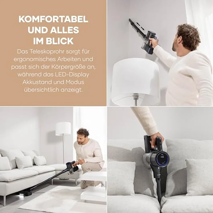 SEVERIN Kabelloser Akku Staubsauger S’Power Olymp Pro HV 7196, blaumetallic, 400 W Leistung, leichtes Design mit 2,02 kg – Bild 9