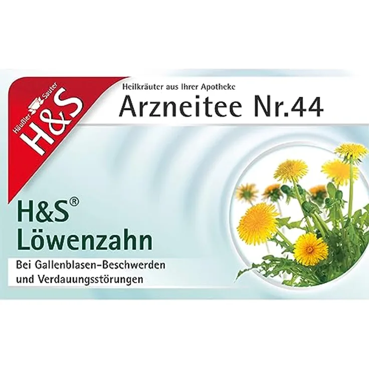 H&S Löwenzahn Filterbeutel, 20x2 g, bei Gallenblasen-Beschwerden und Verdauungsstörungen