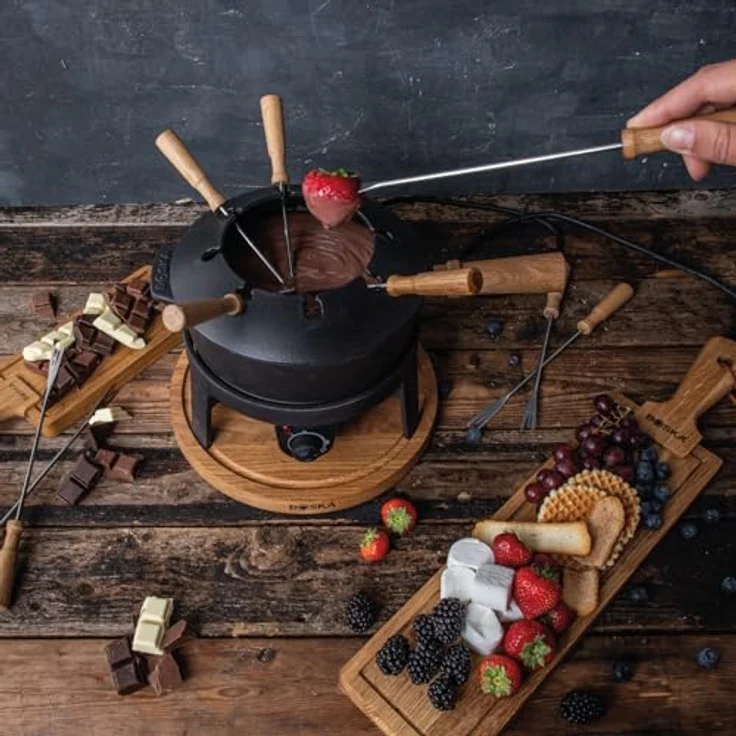 BOSKA HOLLAND Elektro-Fondue Pro, 2.2 Liter Fondue-Set mit elektrischem Wärmeregler, geeignet für Schoko-, Käse- und Fleischfondue, schwarz – Bild 5