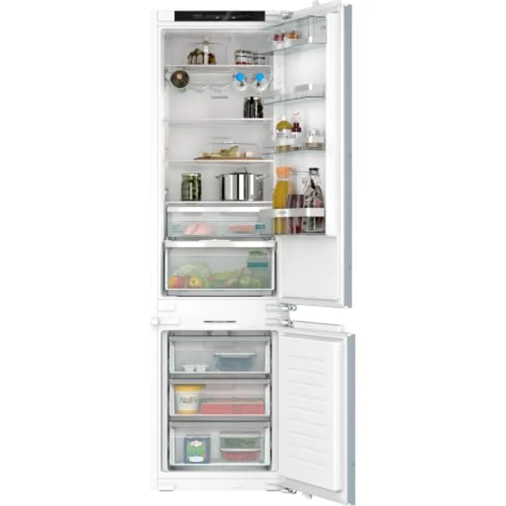 Siemens KI96NADC0 iQ500, Einbau-Kühl-Gefrier-Kombination mit 290 l Nutzinhalt, noFrost und Flachscharnier, 193.5 x 55.8 cm