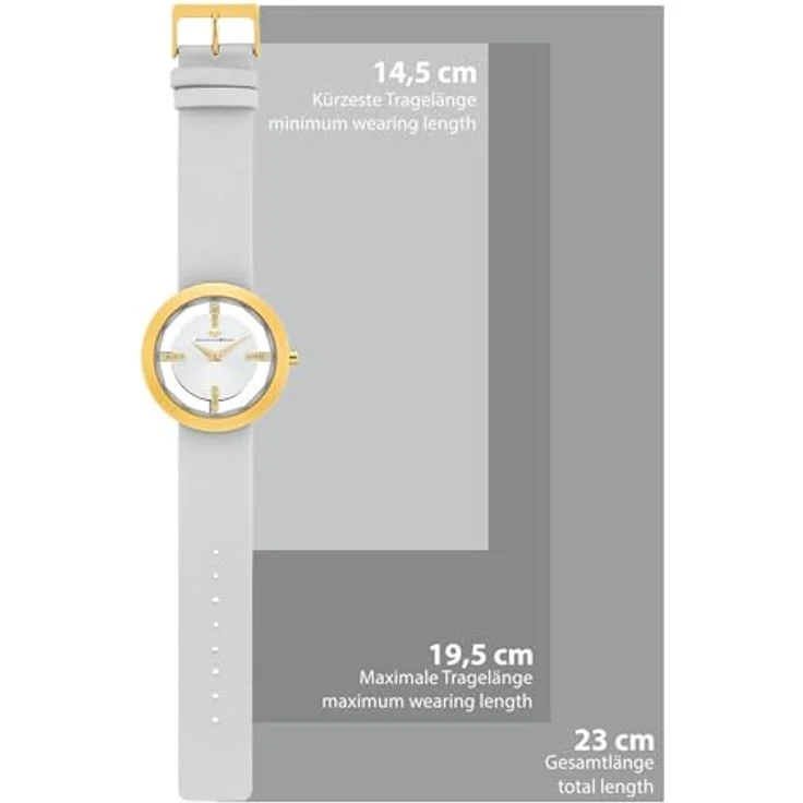 Rhodenwald & Söhne Quarzuhr Lucrezia creme-weiß, aus Edelstahl, mit Swarovski®-verzierten Strich-Indices und Sunray-Effekt – Bild 4