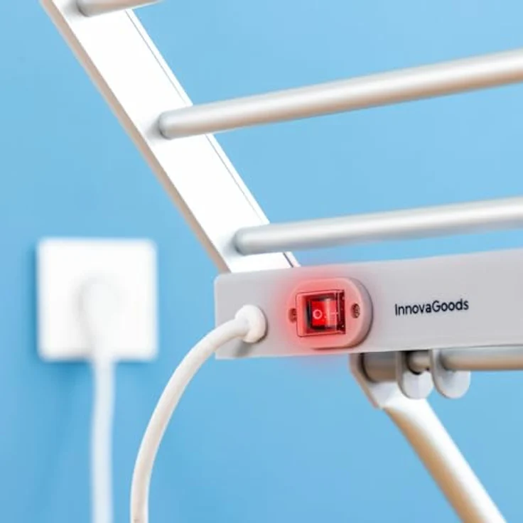 InnovaGoods Wäschetrockner, elektrisch, faltbar, mit Flügeln, 20 Stangen 230 W, mehrfarbig – Bild 3