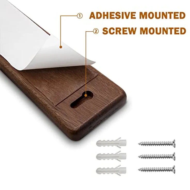 HOSHANHO Magnetleiste Messer, Messerhalter Magnetisch für Wand, Magnet Messerhalter Holz Knife Holder für Utensilien und Aufbewahrung Magnetisch Werkzeuge, 40cm/16in – Bild 3