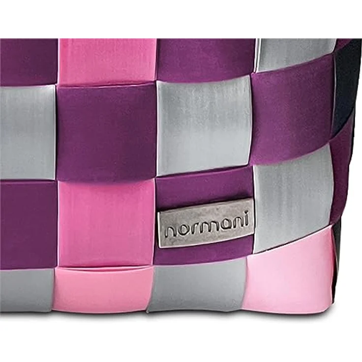 normani Einkaufstasche geflochten mit Henkeln, extra robuste Tragetasche aus 70% recyceltem Material, 20 Liter Volumen, Classic/Dark Princess – Bild 3