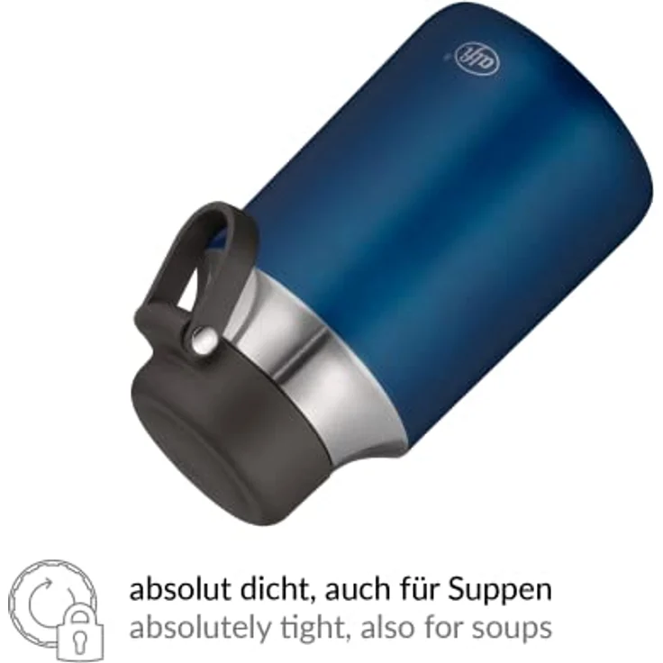 alfi City Food Jar Thermospeisegefäß, Edelstahl, Blau, 550ml – Bild 4