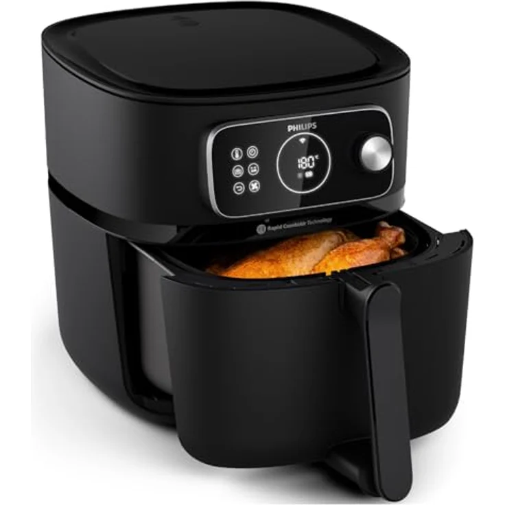 Philips Airfryer Combi 7000 Serie XXL - Schwarz, 22-in-1-Heißluftfritteuse mit Rapid CombiAir, WiFi-Verbindung, XXL-Kochkapazität – Bild 2