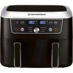 Silvercrest SHLFD 2600 B2, Doppelzonen-Heißluftfritteuse mit 2 unabhängigen Garzonen, 6 Programmen und 8,7 l Gesamtvolumen