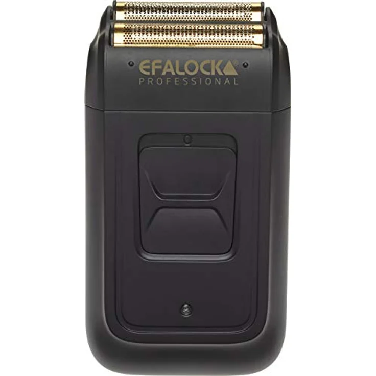 Efalock GOAL Rasierer Finishing Shaver Netz- und Akkubetrieb schwarz elektronisch Gold-Titanium Scherfolie – Bild 2