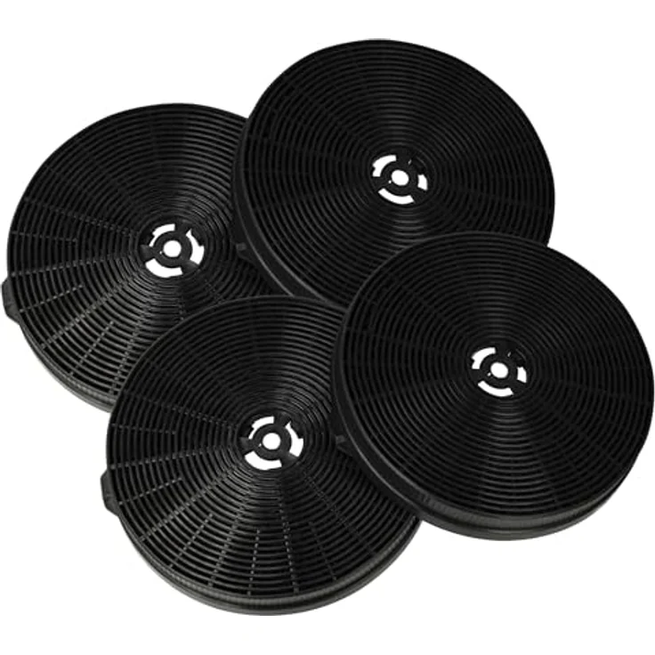 vhbw 4x Aktivkohlefilter KKT Kolbe K111, Ersatzfilter für Dunstabzugshaube, 17,5 cm, schwarz – Bild 1