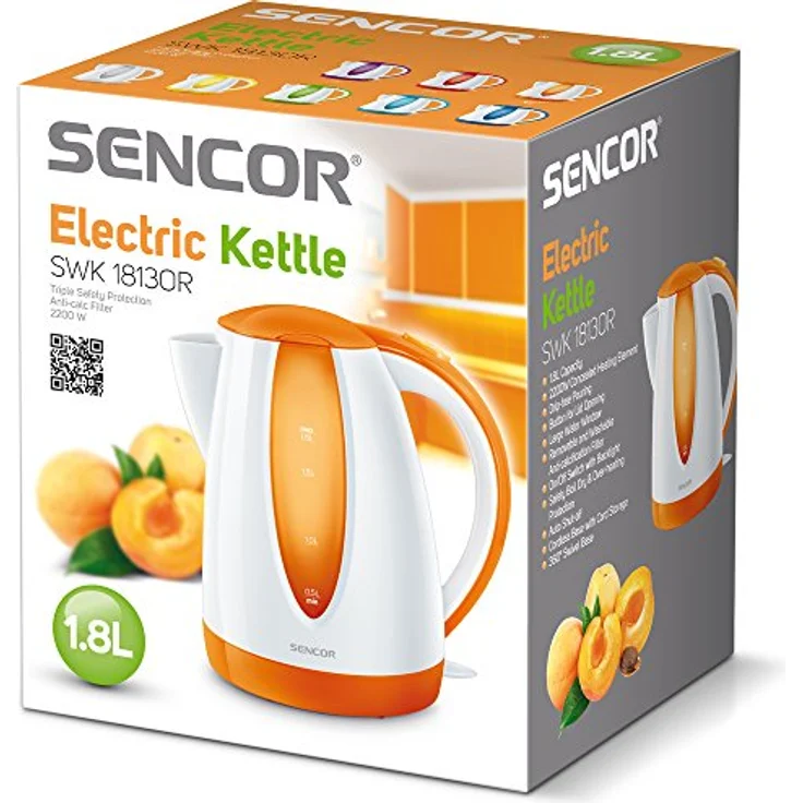 SENCOR SWK 1813OR, Wasserkocher, 1,8 L, Orange – Bild 3