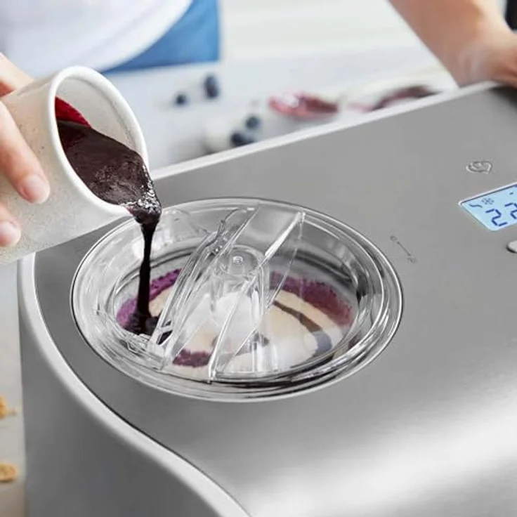 Springlane Eismaschine mit Kompressor inkl. Rezeptheft, 1,2 l, 135 W, Elli – Bild 2