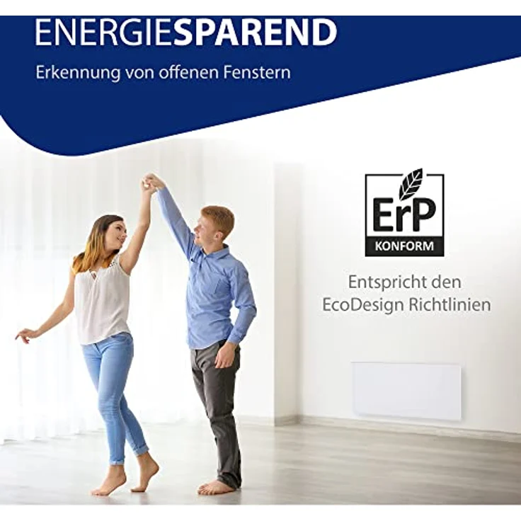 Adax Neo H - Intelligente Wifi Wandkonvektor | Heizkörper Elektrisch | Smartphone-Steuerung | Elektroheizung Energiesparend | Höhe 330mm | Heizung Elektrisch | 400W | KWT Weiß | IP24C, Class II – Bild 5