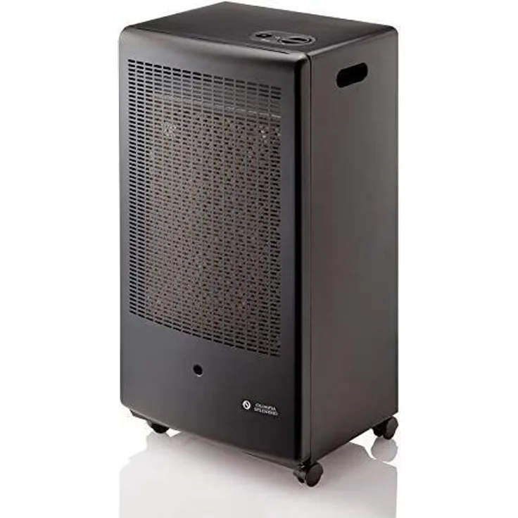 Olimpia Splendid STOVY Tragbare Industrie-Heizung, 3100W Lüfterlos, Schwarz, doppelte Sicherheit, Heizleistung 2000-3100W, für 80 m³ Räume