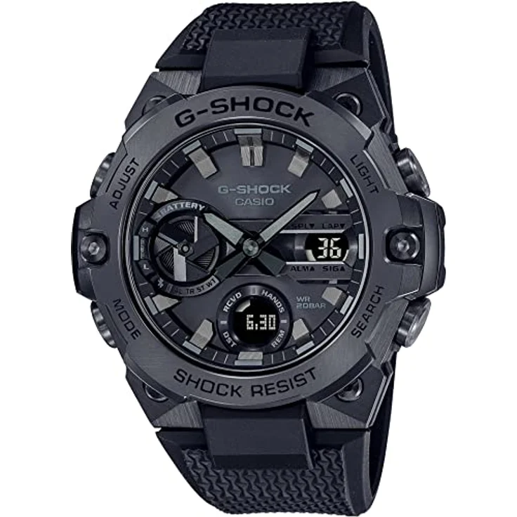 Casio G-Shock G-Steel Herren-Solaruhr Schwarz GST-B400BB-1AER, Solarbetrieben, Stoppuhr, Alarm, schwarz – Bild 1