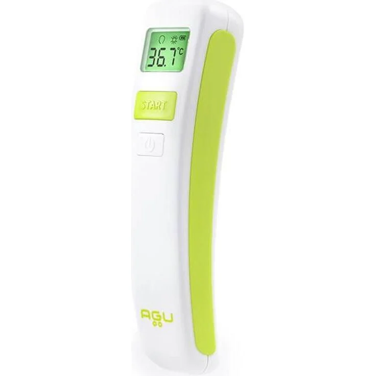 Agu Fieberthermometer Giraffe, Berührungslos mit Infrarotsensor, Messung in 3 Sekunden, Farb- und Tonanzeige