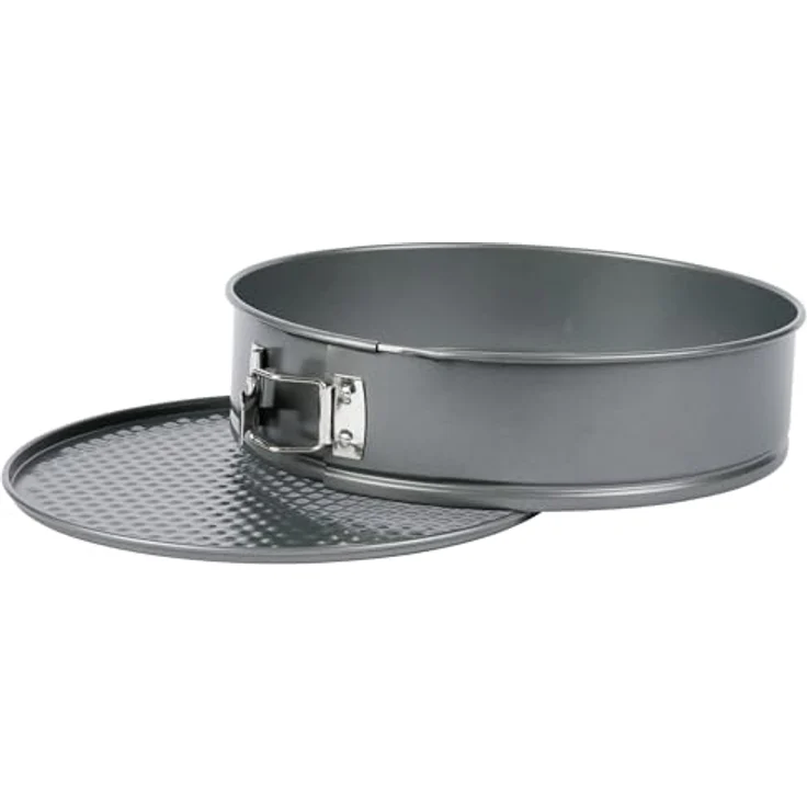 axentia Antihaft-Springform Ø 26 cm, Runde Backform mit Schnellverschluss, grau – Bild 3