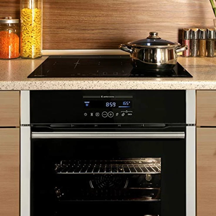 Autarkes Herdset: 60cm Einbaubackofen EB8016ED + 59cm Induktionskochfeld IH85904FZ | Katalyse | Drehspieß | Pizzafunktion | Grill | Heißluft | Teleskopauszüge | Automatik-Timer | SET8016IH594FZ - Preisvergleich – Bild 2