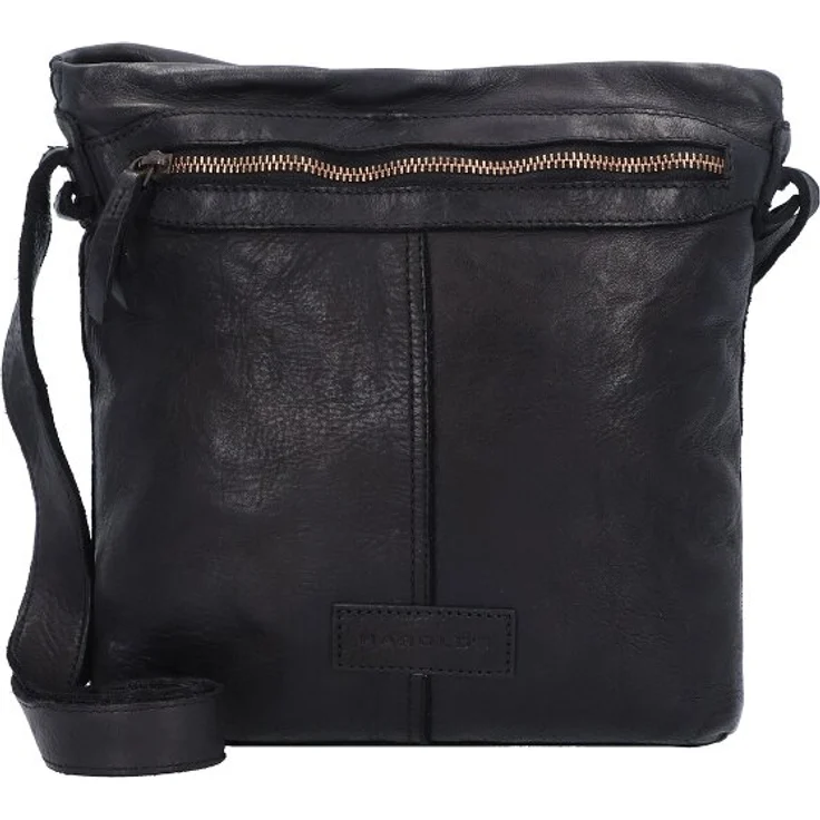 Harold's Submarine Umhängetasche, 23 cm, 100% Leder, schwarz – Bild 1