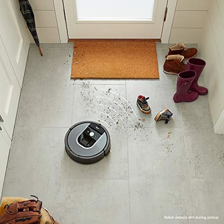 iRobot Roomba 960 Saugroboter mit starker Saugkraft, 2 Multibodenbürsten, Navigation für mehrere Räume, lädt sich auf und setzt Reinigung fort, Ideal für Tierhaare, App-Steuerung,Dirt Detect – Bild 6