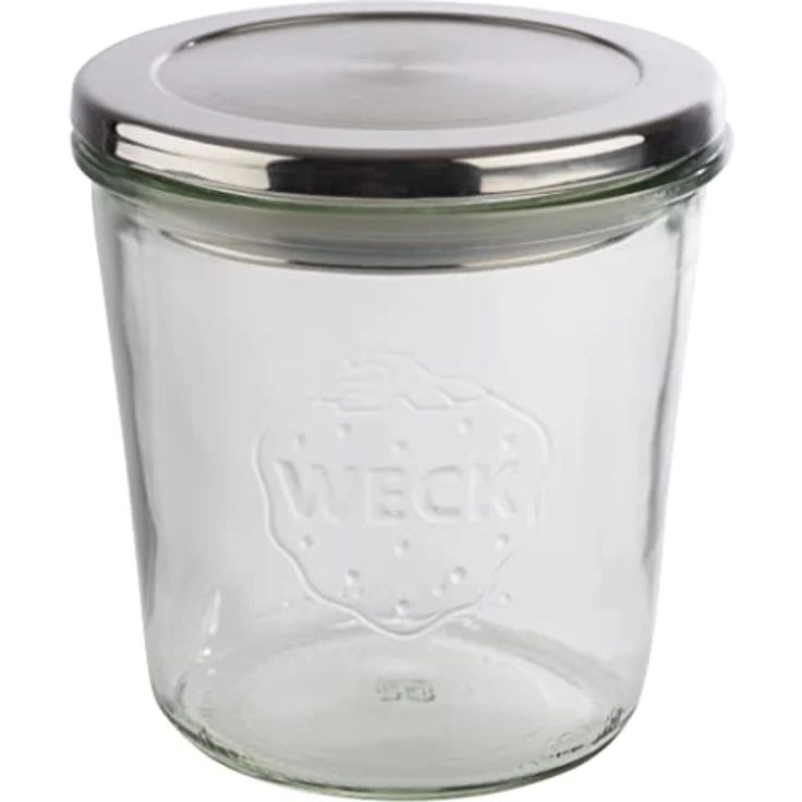 APS 82240 Original 2er Set WECK Gläser 580 ml, Ø 11 cm, H: 11 cm, Sturzform mit Deckel und Silikondichtung, Einmachglas, Dekoglas, Dessertglas, Vorratsglas, spülmaschinengeeignet – Bild 2