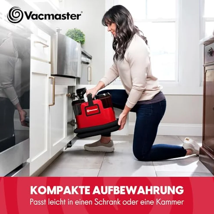 Vacmaster STMEUB01 Polsterreiniger 600 W, Waschsauger mit 15 KPA Saugkraft, rot für Teppich, Sofa und Autos – Bild 5