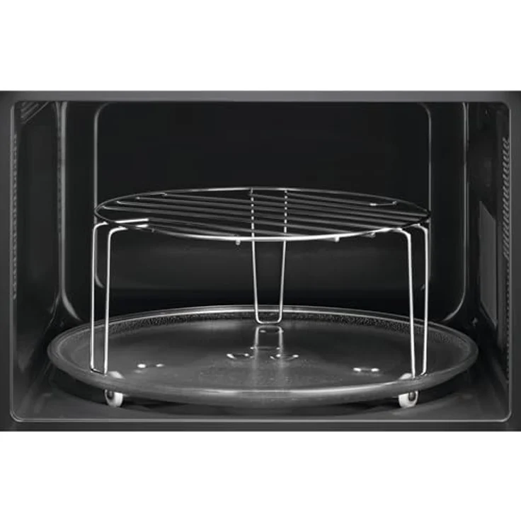 AEG Mikrowelle mit Grill MFB2111DB, 21 L, 800 W Mikrowellenleistung, 1000 W Quarzgrill, 5 Leistungsstufen, Edelstahl-Innenraum, Schwarz, Drehteller Ø 27 cm – Bild 2
