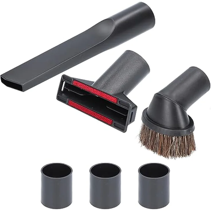 Kenekos Düsenset 32/35 mm, Universal 3-teilig mit 3 Adaptern, inkl. Möbelpinsel, Polsterdüse und Fugendüse, schwarz, kompatibel mit Miele, AEG, Siemens, Bosch, Kärcher, Rowenta, Samsung etc.