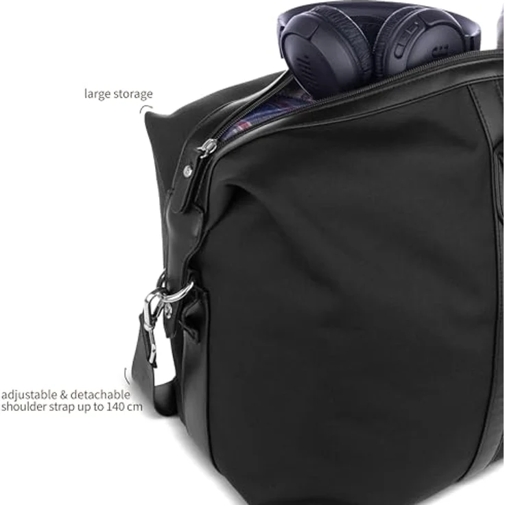 bugatti Maro Weekender Reisetasche, 48 cm, schwarz, 100% Polyurethan – Bild 5