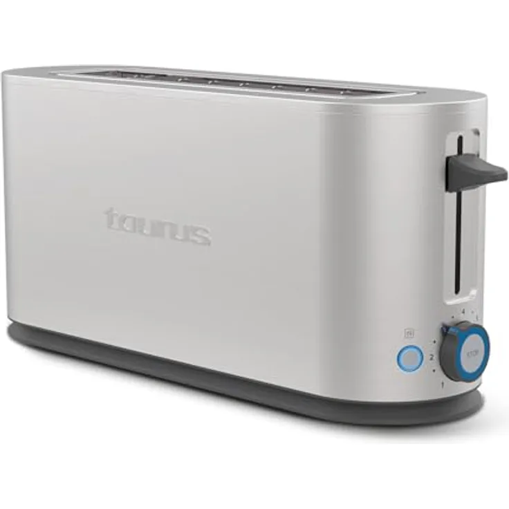 Taurus Mytoast II Legend Toaster | 900 W | 2 Schlitze | 7 Bräunungsstufen | Auftauen, Aufwärmen und Abbrechen | Edelstahl | Krümelschublade | Extra Lift