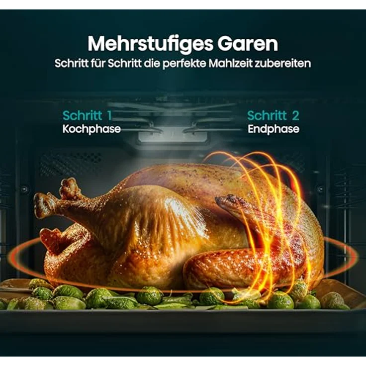 Hisense H23MOBS5HC, Mikrowelle mit Grill und Heißluft, 23 l, 900 W, Schwarz, Touch-Bedienung, 6 Automatikprogramme – Bild 10