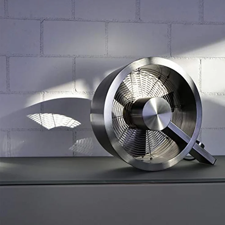 Stadler Form Desgin-Ventilator Q, hochwertig gefertigt aus Aluminium-Edelstahl mit 3 Leistungsstufen, 40 Watt, silber – Bild 2