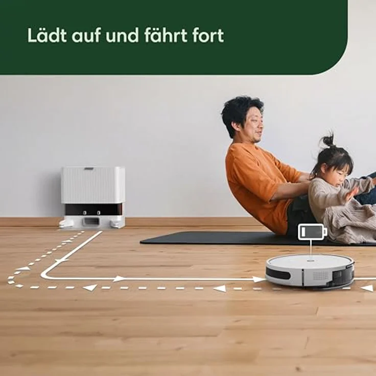 iRobot Roomba Combo® Essential 2 mit Absaugstation, Staubsauger-Roboter mit 4-Stufen-Reinigungssystem, Wischfunktion, und iRobot Home App, schwarz – Bild 5