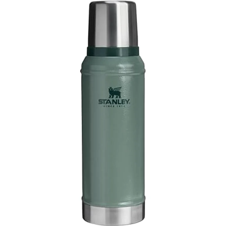 Stanley Classic Legendary Thermoskanne 0.94L, Edelstahl Isolierflasche – Hält 24 Stunden heiß oder kalt, BPA-frei, spülmaschinenfest, Deckel als Becher, Hammertone Green – Bild 1