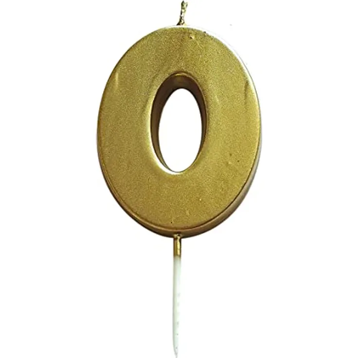 Ciao, Gold Zahlenkerze 0 (6 cm), 21440