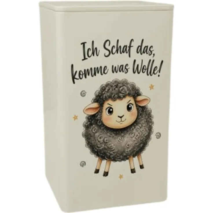 speecheese Dose 900ml Schaf, Vorratsdose mit Motivspruch aus Metall, 8,5 cm breit