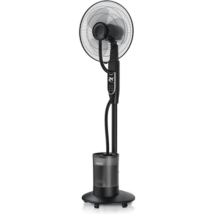 Brandson 308329 Ventilator mit Ultraschall-Luftbefeuchter, 5L Wassertank, Fernbedienung, Timer, 80° Oszillation, Verdunstungskühlung – Bild 1