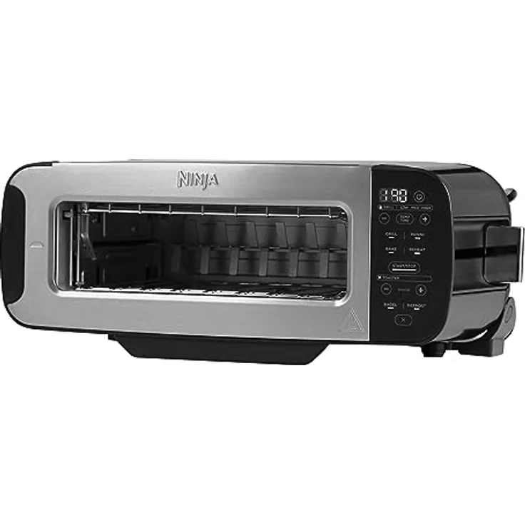 Ninja Foodi 3-in-1 Toaster, Grill & Panini-Presse [ST202EU], 7 Kochfunktionen, 7 Einstellungen, Toaster Modus, Grill Modus, Timer, Edelstahl