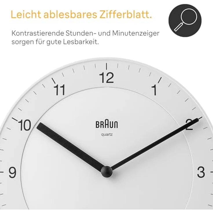 Braun BC06W Klassik Wanduhr – Bild 3