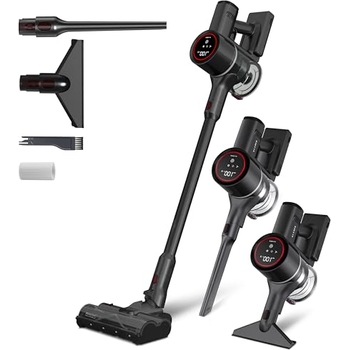 SunSare KCV02 Kabelloser Handstaubsauger – Starke Saugkraft 550W/45 KPa, Bis Zu 60 Min. Laufzeit, Anti-Tangle-Bürste & LED-Licht