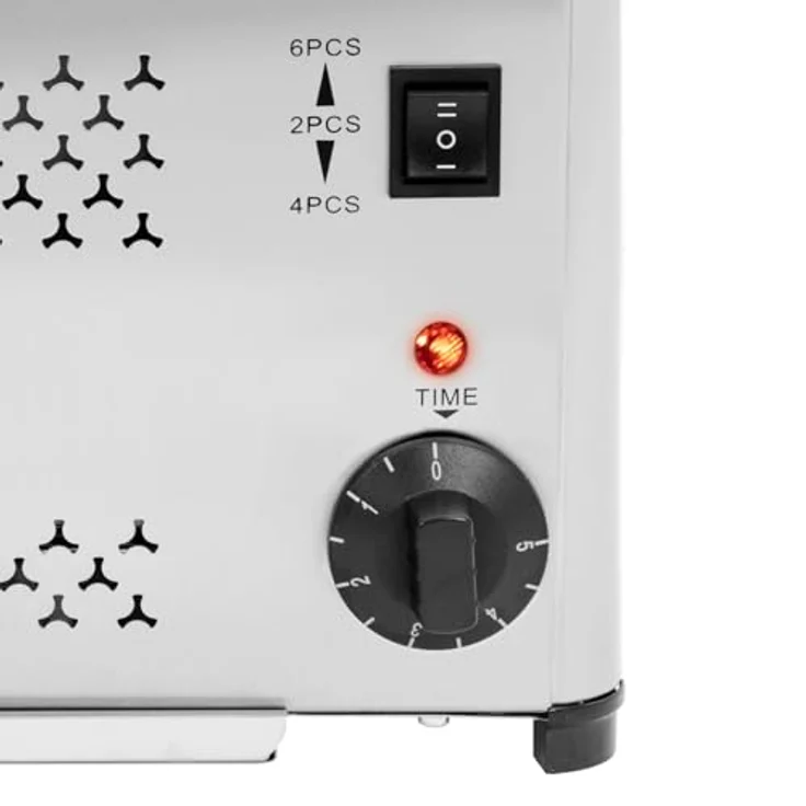 Royal Catering Gastronomie-Toaster für 6 Scheiben 2500 W 5-min-Timer Edelstahlgehäuse Schlitztoaster – Bild 2