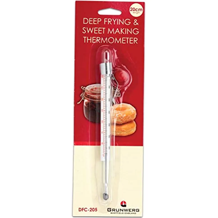 Grunwerg DFC-205 Thermometer für frittierte und süβe Produkte – 20 cm, Edelstahl, 20cm