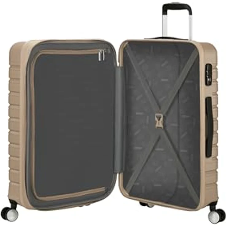 American Tourister Flashline 67 cm Trolley, 4 Rollen, roségold, 100% ABS – Bild 5