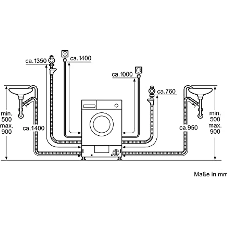 Bosch Hausgeräte WKD28543 Serie 6 Einbau-Waschtrockner, 7 kg Waschen und 4 kg Trocknen, 1400 UpM, Beladungsmenge 7/4 kg, Auto Dry: optimale Trocknung, Sportswear-Programm, Schnell/Mix leise – Bild 5