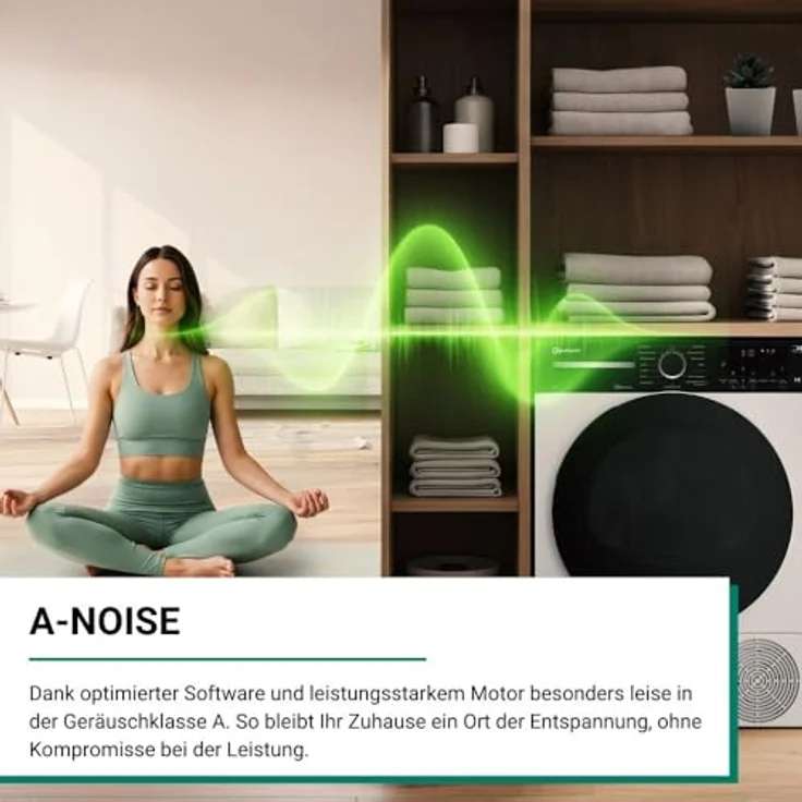 Bauknecht BTSW 86B WB Wärmepumpentrockner, 8 kg, 15 Programme, Dynamic Intelligence, Precision Dry, HomeWhiz App, Weiß – Bild 2