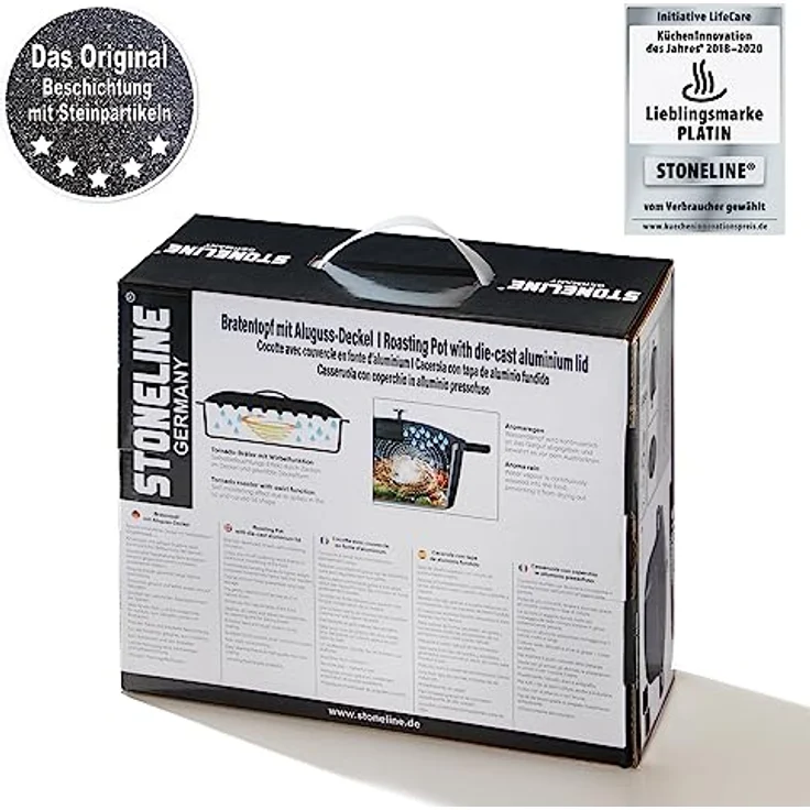 STONELINE Minibräter 20 cm, mit Aluguss-Deckel, schwarz – Bild 10